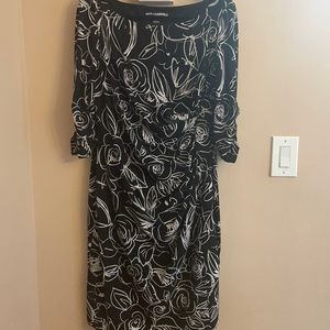 Black dress with white flowers